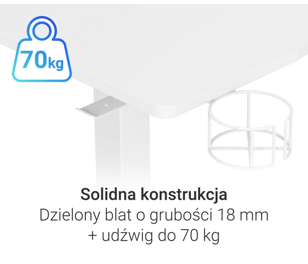 Silver Monkey Biurko elektryczne ED-140 white - 1162663 - zdjęcie 6